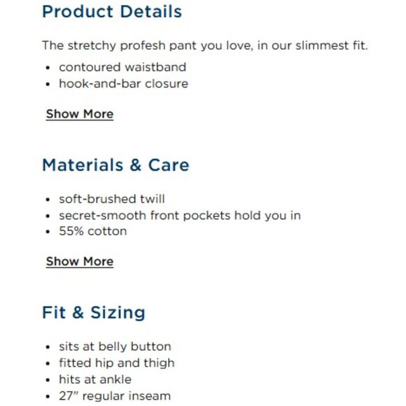 NWT Old Navy Pixie Pants, in Navy, size 22 - Picture 6 of 6